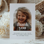 2e verjaardag gebogen foto - twee bedankkaart