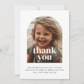 2e verjaardag gebogen foto - twee bedankkaart (Voorkant)