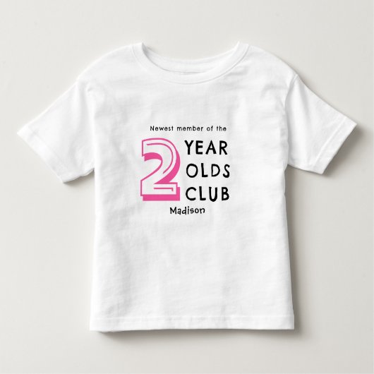 2e verjaardag | Gepersonaliseerd voor twee jaar ou Kinder Shirts (Voorkant)