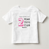 2e verjaardag | Gepersonaliseerde twee jaar oude Kinder Shirts (Voorkant)