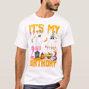 2e verjaardag Ghost Pumpkin Halloween Kostuum T-shirt