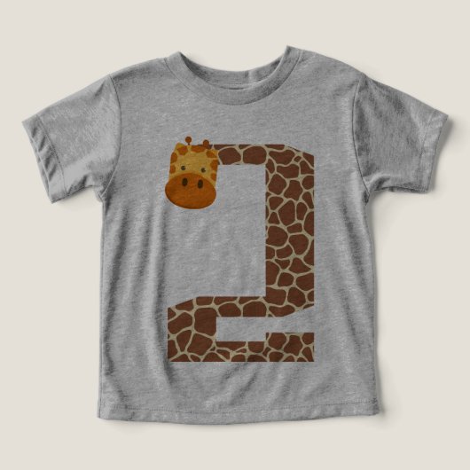 2e Verjaardag Giraffe Dier 2 Jaar Oud Peuter Kind (Design voorkant)