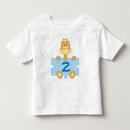 2e verjaardag Giraffe Ik ben twee Toddler T-shirt (Voorkant)