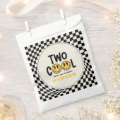 2e verjaardag glimlach gezicht retro zwart wit gro bedankzakje (Geknipt)