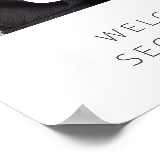 2e verjaardag hart foto welkom teken poster (Hoek)