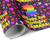 2e verjaardag: Het liefhebbende Kunstpatroon, Rege Cadeaupapier (Rol Hoek)