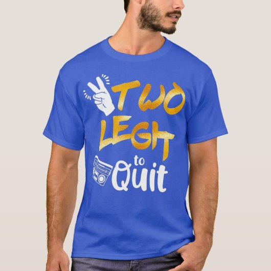 2e verjaardag Hip Hop Thema Twee Legit to Quit T-shirt (Voorkant)