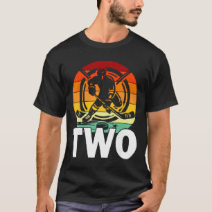 2e verjaardag Hockey thema 2 jaar oud feestje T-shirt
