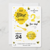 2e verjaardag Honing Bee-Day Party Kaart (Voorkant)