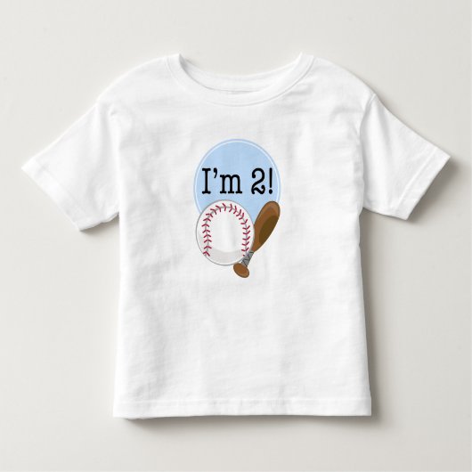 2e Verjaardag Honkbal Kinder Kinder Shirts (Voorkant)
