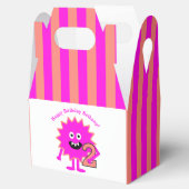 2e Verjaardag Hot Pink Monster Girl Schattige Fun  Bedankdoosjes (Geopend)