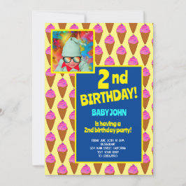 2e verjaardag Ice Cream Kinderen Feest Viering Kaart