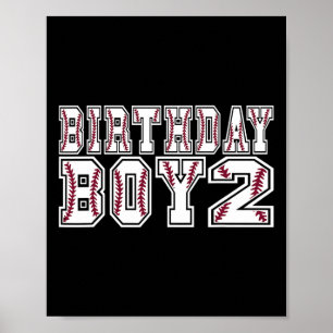 2e verjaardag jongen 2 jaar oud verkoop thema lief poster
