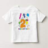 2e verjaardag jongen! kinder shirts (Voorkant)