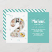 2e verjaardag jongen nummer 2 aangepaste foto coll kaart (Voorkant / Achterkant)