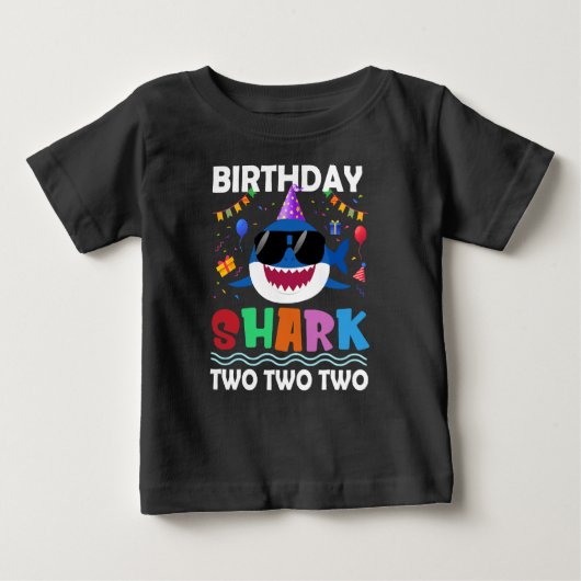 2e verjaardag Jongen Shark Matching Party Gifts sh (Voorkant)