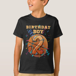 2e verjaardag jongen twee 2 jaar oud Sketll speler T-shirt