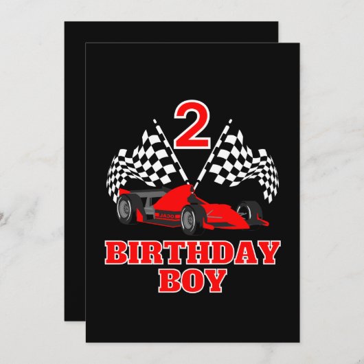 2e verjaardag kaart (Voorkant / Achterkant)