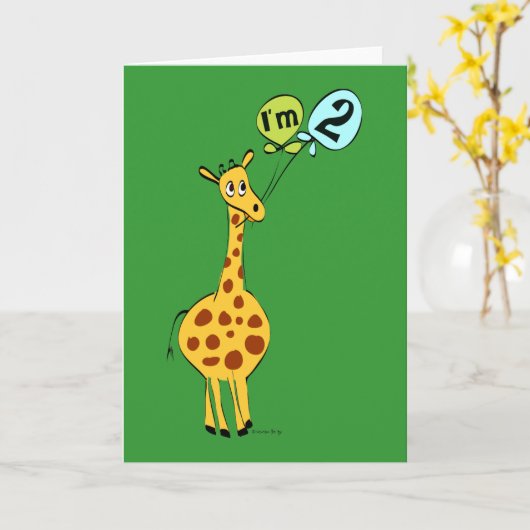 2e verjaardag Kaart (Gele Bloem)