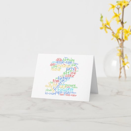 2e verjaardag Kaart B (Gele Bloem)