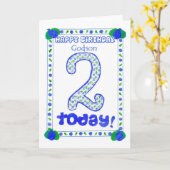 2e verjaardag Kaart voor een Godson (Gele Bloem)