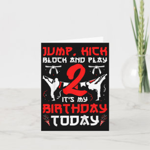 2e verjaardag Karate 2 jaar oude Karate Birth Kaart