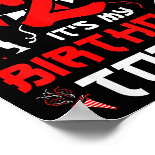 2e verjaardag Karate 2 jaar oude Karate Birth Poster (Hoek)