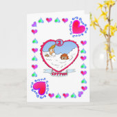 2e verjaardag Katoen Kaart (Gele Bloem)