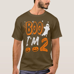 2e verjaardag Kinder Boo Ik ben twee jaar Ghost Ha T-shirt
