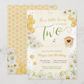 2e verjaardag Kleine honingliefje Tweede meisje Kaart (Voorkant / Achterkant)