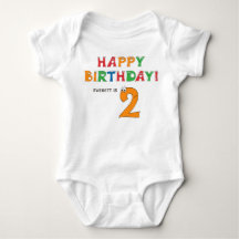 2e verjaardag kleurrijk alfabet met voornaam