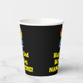 2e verjaardag: Kleurrijk, Leuk, Spannend, Regenboo Papieren Bekers (Links)