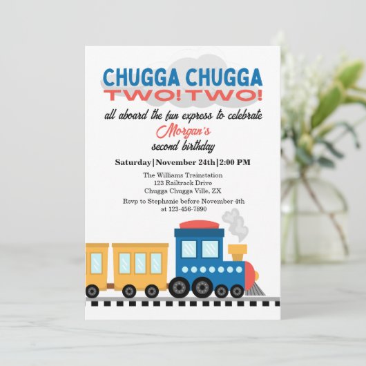 2e verjaardag kleurrijke Cartoon Kaart (Staand voorkant)