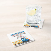 2e verjaardag kleurrijke Cartoon Kartonnen Onderzetters (Insitu)