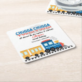 2e verjaardag kleurrijke Cartoon Kartonnen Onderzetters (Schuin)