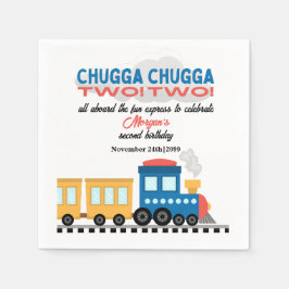 2e verjaardag kleurrijke Cartoon Servet