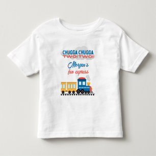 2e Verjaardag Kleurrijke Cartoon Trein Kinder Shirts
