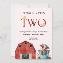 2e verjaardag Koe Boerderij Barn Partij