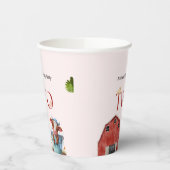 2e verjaardag Koe Boerderij Barn Partij Papieren Bekers (Links)