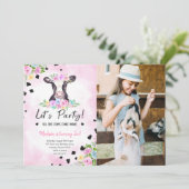 2e Verjaardag Koe Fotouitnodiging Kaart (Staand voorkant)