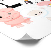 2e verjaardag Koe landbouwhuisdieren nummer 2 jaar Poster (Hoek)