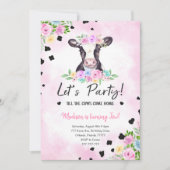 2e Verjaardag Koe Uitnodiging (Voorkant)