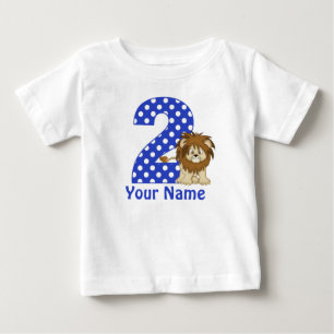 2e Verjaardag Leeuw Gepersonaliseerd Shirt