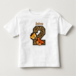 2e verjaardag Leopard Tiger Lion 2 jaar oud Kinder Shirts