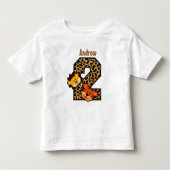 2e Verjaardag Leopard Tijger Leeuw 2 jaar oud Kinder Shirts (Voorkant)