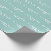 2e Verjaardag Leuk Blauw Boho Kinder Jongenspatroo Cadeaupapier (Hoek)