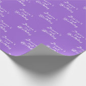 2e Verjaardag Leuk Meisje Paarse Eenvoudig Violet  Cadeaupapier (Hoek)