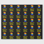 2e verjaardag: Leuke, kleurrijke regenboog geïnspi Cadeaupapier (Vlak)