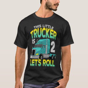 2e verjaardag Little Trucker laat de chauffeur Rol T-shirt
