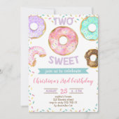 2e verjaardag meisje donut thema twee lieve Schatt Kaart (Voorkant)